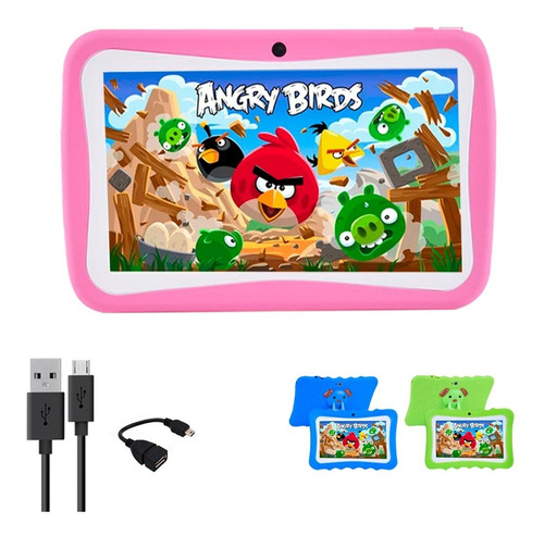 Tablet Kids 7 Para Chicos Android Niños Wifi Quadcore Color Rosa