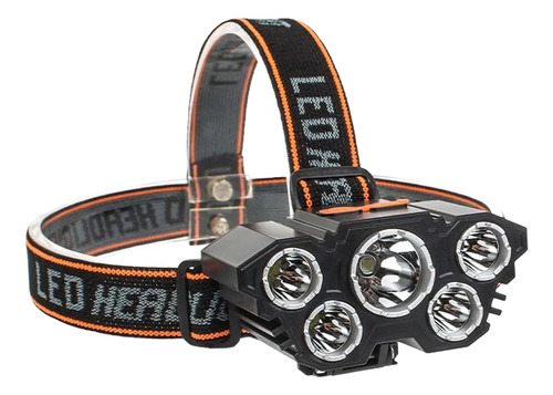 Linterna Minero De Cabeza Recargable Head Lamp 5 Led Lintern