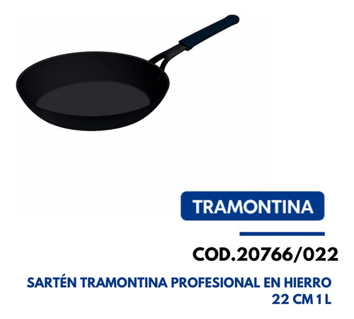  Sartén Tramontina Profesional En Hierro 22 Cm 1 L