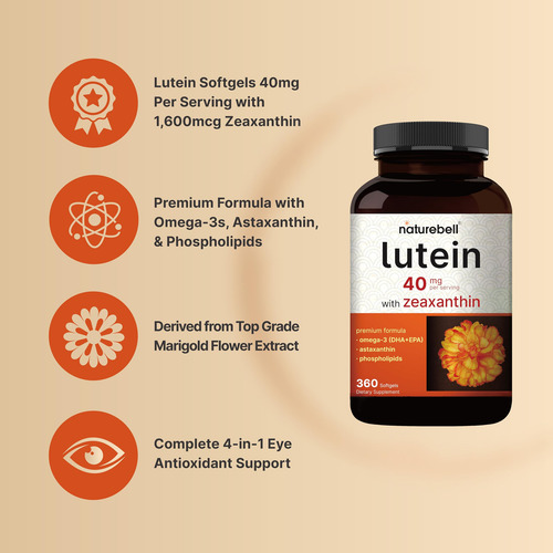 Suplemento Naturebell Lutein 40mg E Zeaxantina 1.600mcg