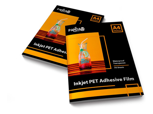 Imagen 1 de 9 de Film Transparente Pet Sticker Resistente Al Agua X 20 Hojas