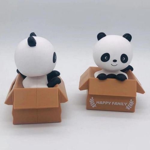 Imagen 10 de 10 de 2x Panda En Caja Energía Solar Columpio Artificial