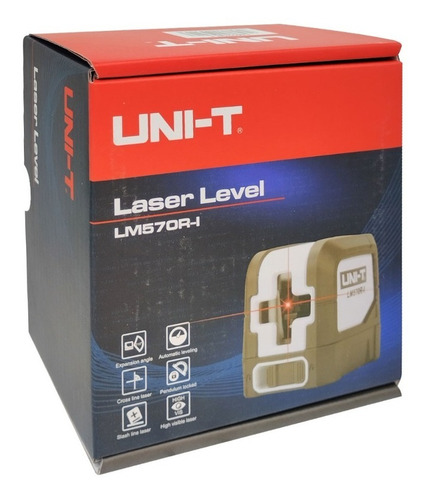 Nivel Láser Rojo 10mw Vertical/horizontal 30mt Lm570r-i Unit