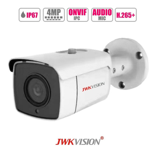 Camara Ip Bullet 4 Mp Audio Infrarrojo 22 Led Metal H.265 Jw