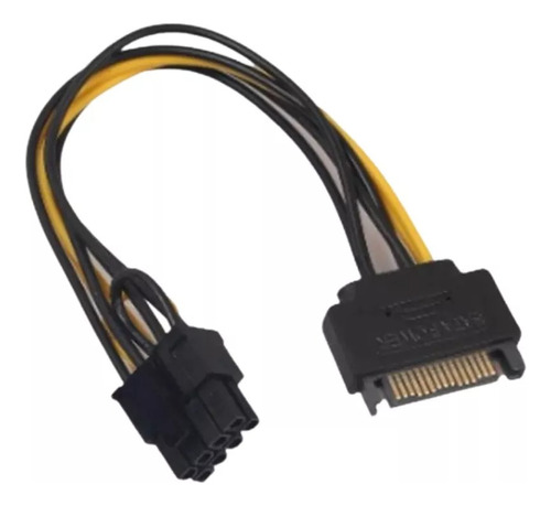 Adaptador Energia Sata X To 6+2 Pinos - Mlb1537223430