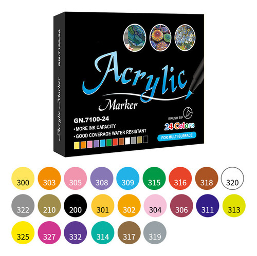 24 Brush, Brush Tip, Brush Type, Paint