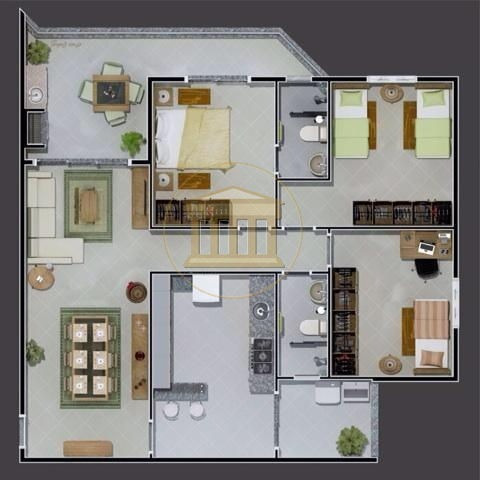 Imagem 2 de 11 de Apartamento Padrão Com 3 Quartos - 138297-v
