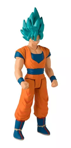 Boneco goku super saiyajin blue resina 16cm artesanal