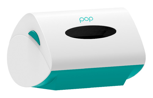 Paper Pop Dispensador De Papel Toalha Biovis Verde E Branco