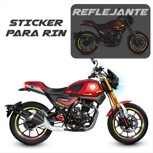 Kit Stickers Rin  Reflejantes Vento V-racer 250  + Regalo