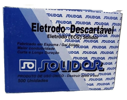 Eletrodo Ecg Solidor Adulto - Kit 03 Caixas C/500 Total 1500