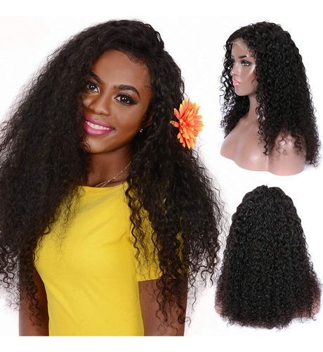 Cabello Humano Rizado Encaje Extensiones Pelucas Para Las Mu