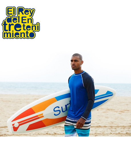 Remera Surf Natación Piraña Coast Uv 50 Adulto El Rey