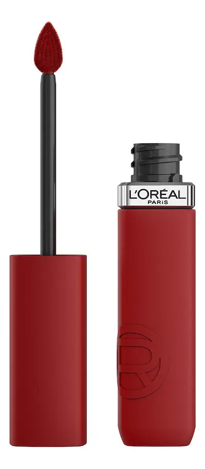 L'Oréal Paris Infallible Le Matte Resistance, Labial Líquido Mate Larga Duración 16h, Color Intenso con Ácido Hialurónico, Tono Le Rouge Paris 420, 5 ml