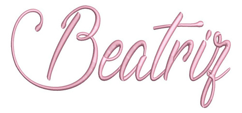 Matriz De Bordado - Nome Beatriz 04 - Fazemos Qualquer Nome Rosa-claro Nome Beatriz Letra Cursiva