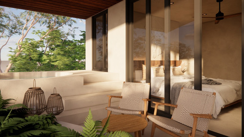 Departamento En Venta En Tulum Quintana Roo, Zuná, Aldea Zamá Amplios Espacios Con Terraza