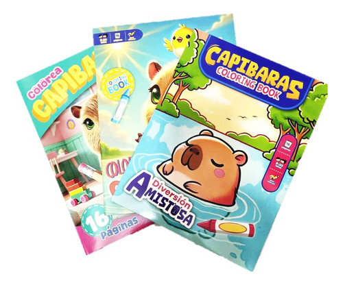 24 Libros Iluminar Capibara Colorear Recuerdo Fiesta Cumple