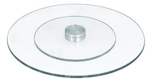 Prato Giratorio De Vidro Transparente Decor 30cm X 5mm