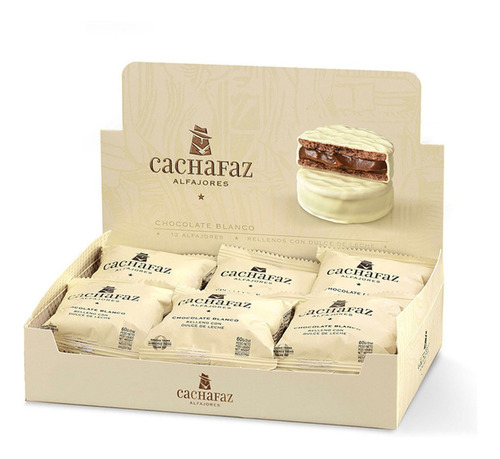 Cachafaz Alfajor Blanco X 12un - Cioccolato Tienda De Dulces