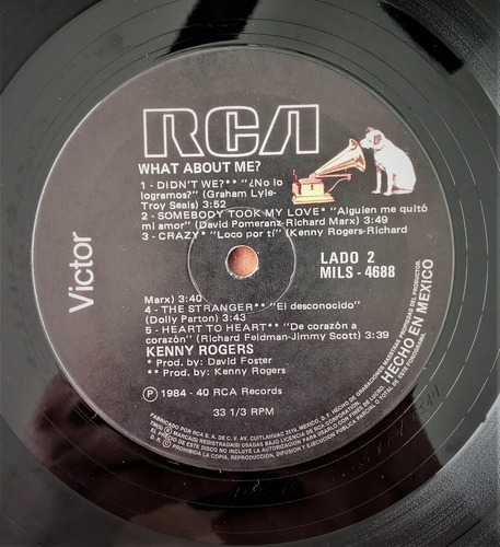 Kenny Rogers Lp What About Me? (Usado)