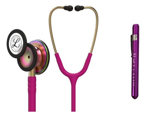 Fonendoscopio Littmann Classiclll Raspberry Rainbow+linterna