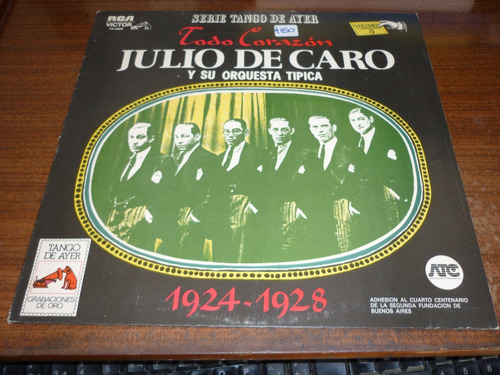 Julio De Caro Todo Corazón 1924 1928 Vinilo Argentino