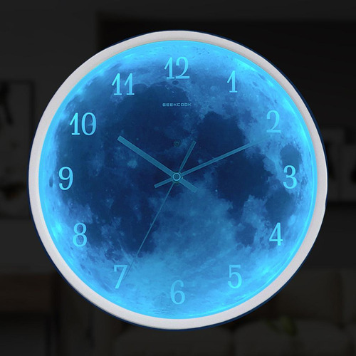 Luz Nocturna Reloj De Pared Reloj Luminoso Redondo 12
