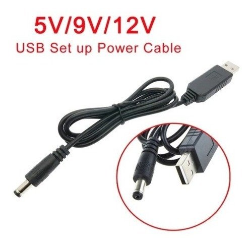 Cable Convertidor De Usb 5v A Dc 9v O 12v Modem Router 