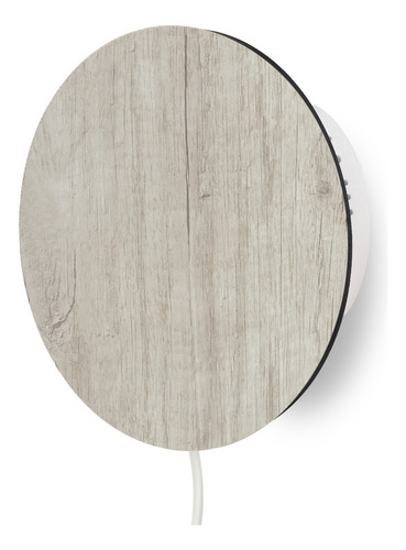 Pack X 2 Velador Habitacion Aplique Pared Led 6w Madera Estructura Blanco
