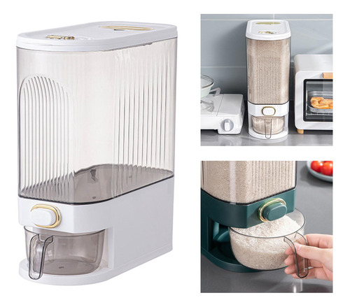 Dispensador Hermético De Arroz, Dispensador De Grande