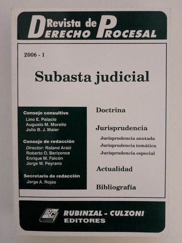 Revista De Derecho Procesal 2006 - 1 / Subasta Judicial