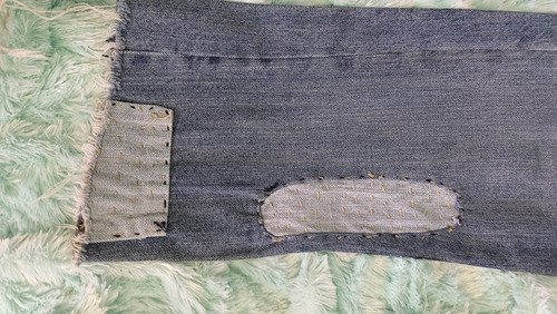 Jeans Seven T28 Patch Cropped Tiro Medio-bajo Rígido (Usado)