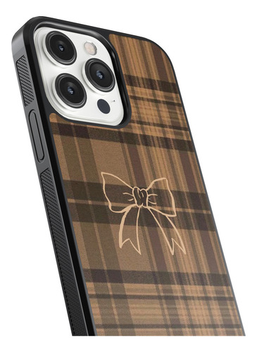 Funda Case Para Iphone Moño Cute Aesthetic Coquette Cafe Eg Negro Mono 11 Pro
