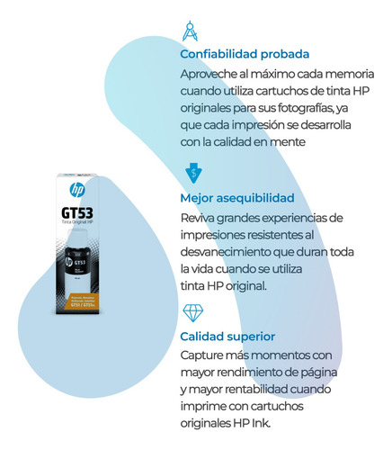 Tinta Hp Gt51 Negro Original M0h57al Deskjet 5820 410 415