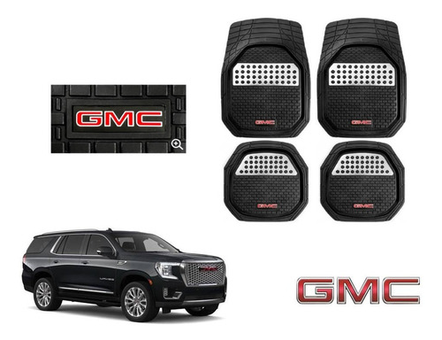 Tapetes 4pz Charola 3d Logo Gmc Yukon Denali 2021 2022 2023