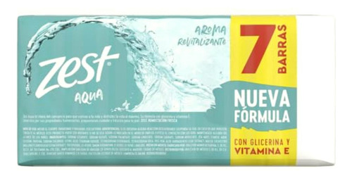 Zest Zest Jabon En Barra Aqua 7 Piezas De 100g C/u