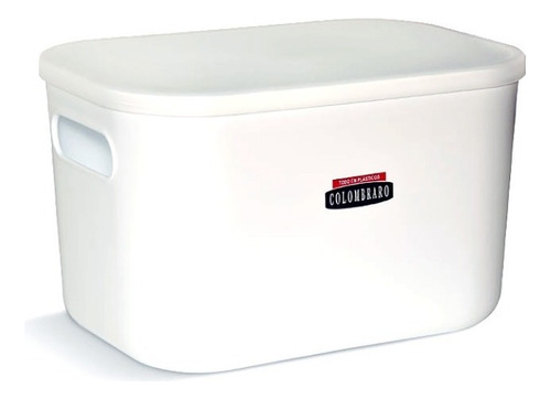 Caja Organizadora Top Chica Con Tapa CLB384 Colombraro Color Blanco