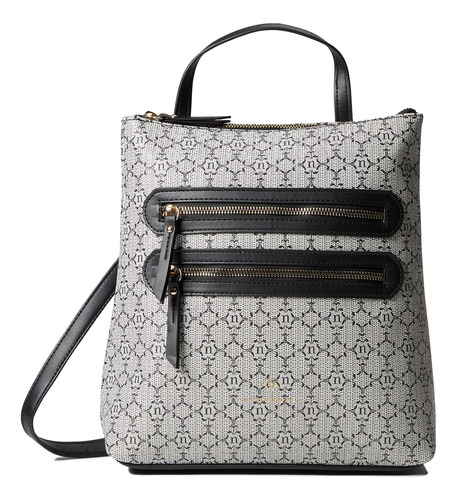 Nanette Lepore Mochila Logotipo Negro Blanco Talla Unica