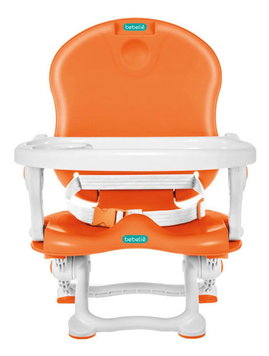 Cadeira Refeição Bebê Portátil Bebeliê Infantil Cor Laranja