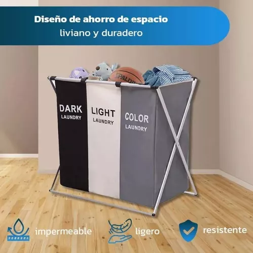 UNIVERSAL Cesta Para Ropa Sucia Plegable 3 División