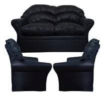 Comprar Juego De Living Completo 3 Sillones 1  Económico Ecocuero