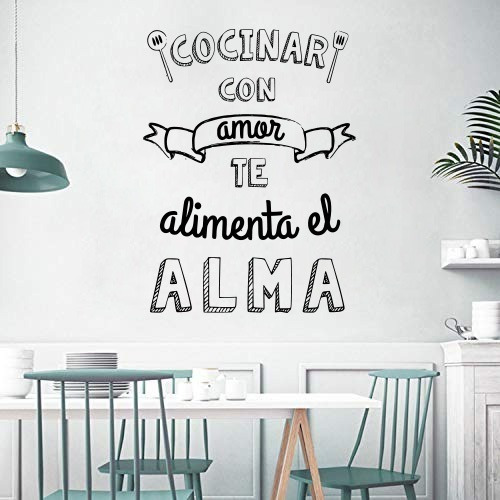 Viniles Decorativos Vinil Pared De Cocina Cocinar Con Amor