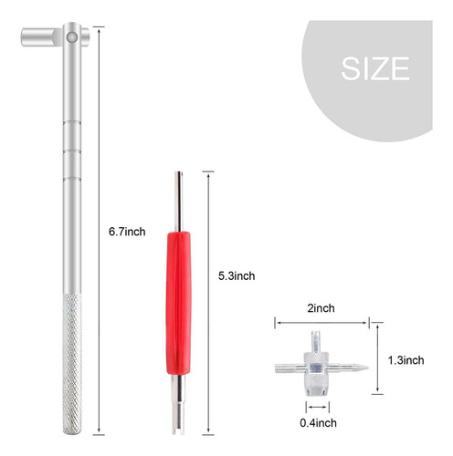 33pcs Juego De Extractor De Vástago De Válvula De Neumático