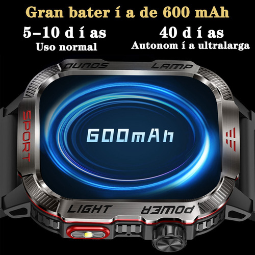 Smart Watch Hombre Bluetooth Llamada Compass Torch