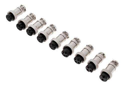 8 Conector Mike Gx16 2 Pinos Femea Apenas Hoverboard Aviação