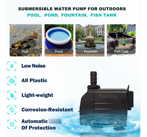 Bomba De Agua Sumergible Pm06 Automática Con Sensor 110v