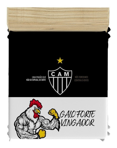 Imagem 3 de 4 de Colcha De Casal Do Atlético Mineiro Forro Matelado + Fronhas