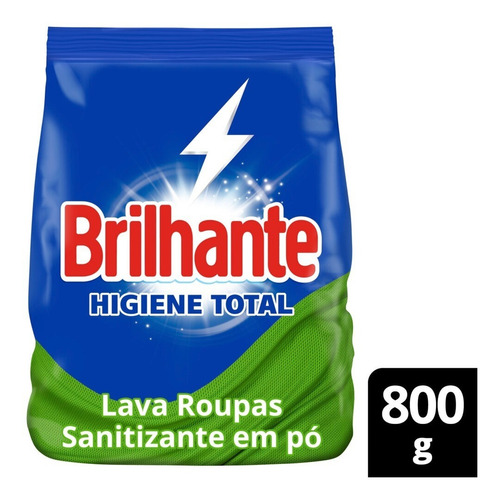 Lava-roupas Em Pó Brilhante Brancas E Coloridas Antibac 800g