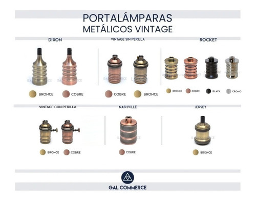 Imagen 8 de 9 de 3 Portalamparas Vintage + Lamparas Filamento + Cable