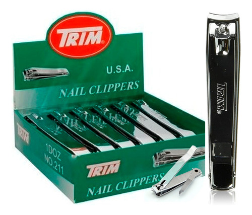 Corta Uñas Trim Grande De Acero Inox Caja X 12 Unidades